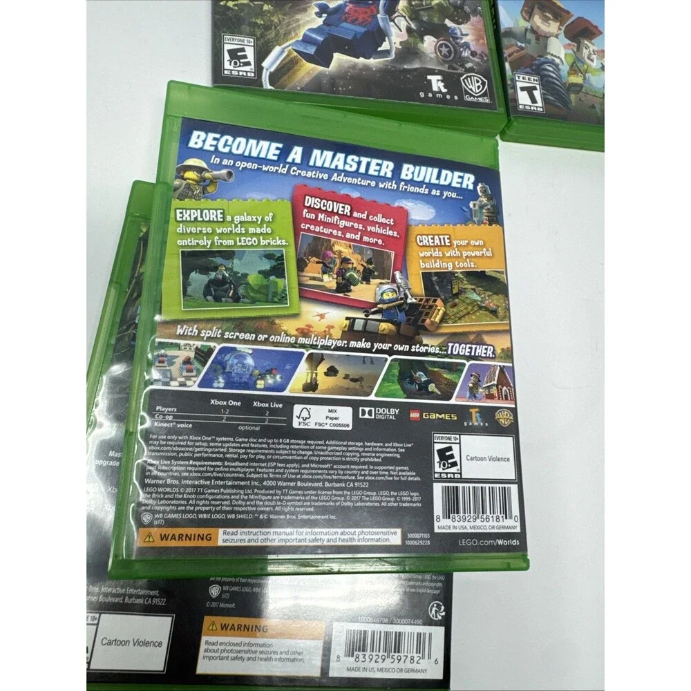 XBOX ONE LOT of 4 PixARK, Lego Worlds, Lego Marvel Super Heroes 2, Ninjago 2